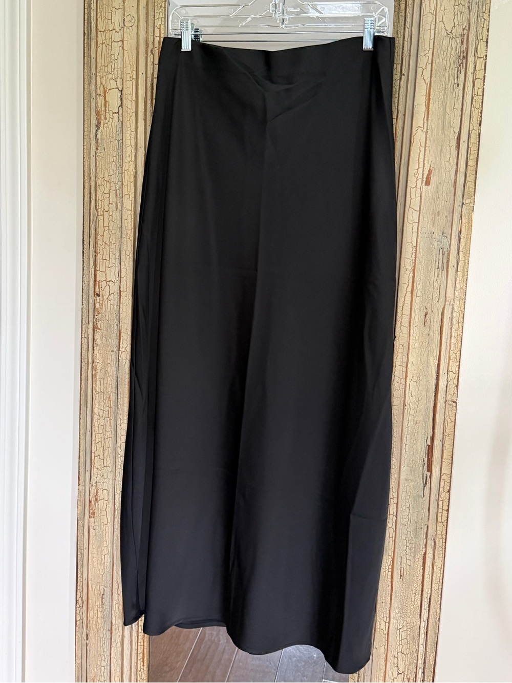 Black Silky Maxi Skirt
